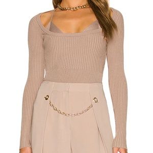 Jonathan Simkhai "Jayline" Pullover in "Otter" Color (Size L)